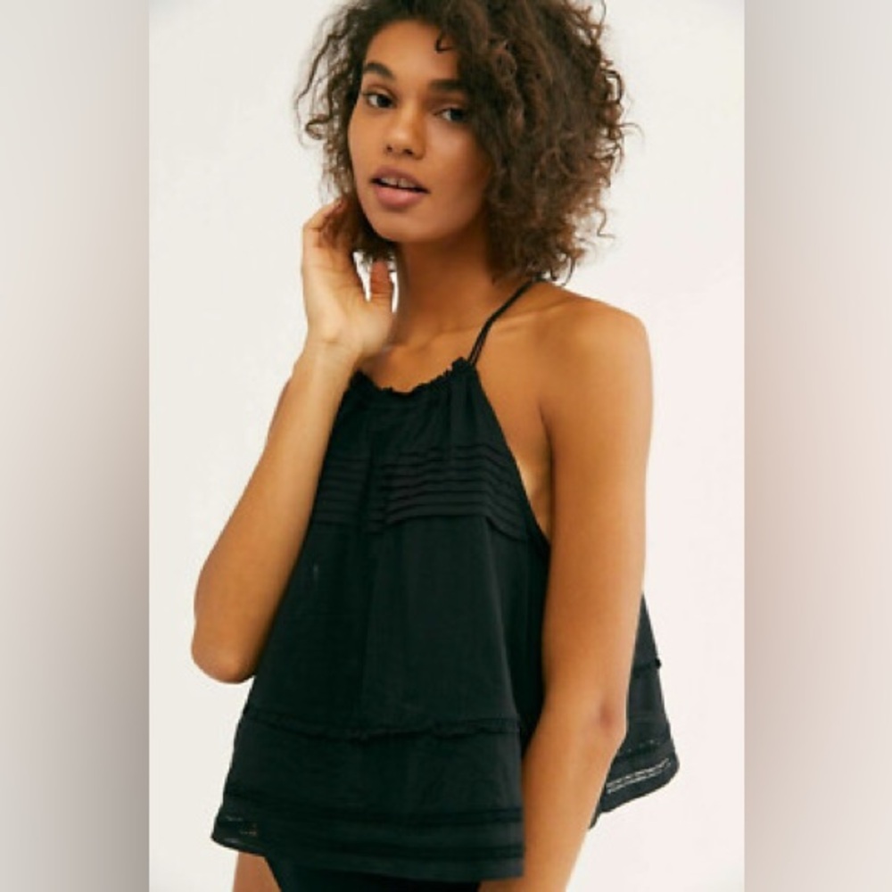 Elegant Black Halter Top